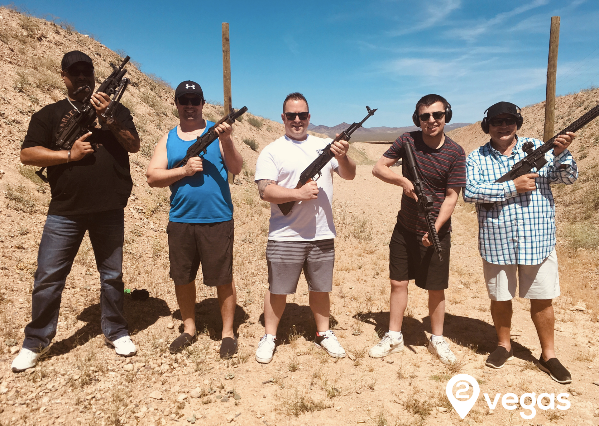 Another Awesome Bachelor Party Desert Shooting with Team 2Vegas.com